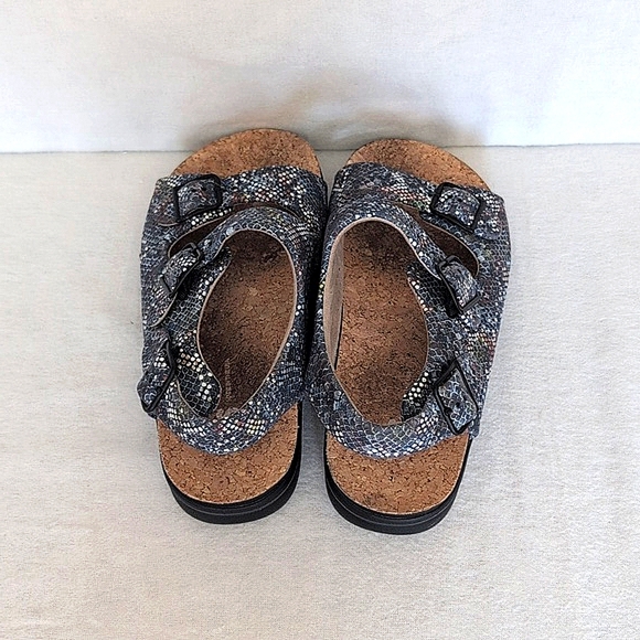 SAS Womens 9.5 Relaxed Heel Strap Sandal Blue Leather Casual Summer Vacation - Picture 6 of 8